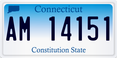 CT license plate AM14151