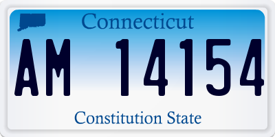 CT license plate AM14154