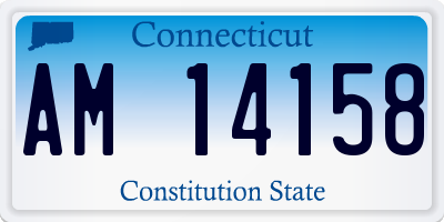 CT license plate AM14158