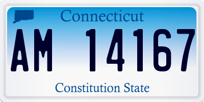 CT license plate AM14167