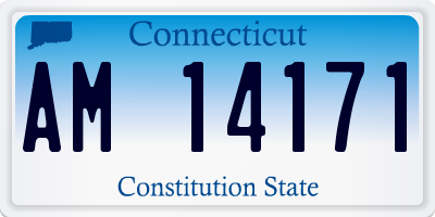 CT license plate AM14171