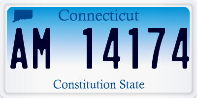 CT license plate AM14174