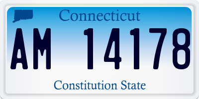 CT license plate AM14178