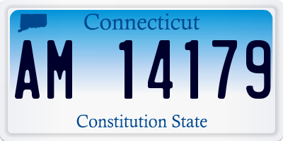 CT license plate AM14179