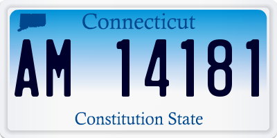 CT license plate AM14181