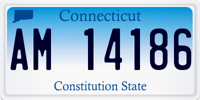 CT license plate AM14186