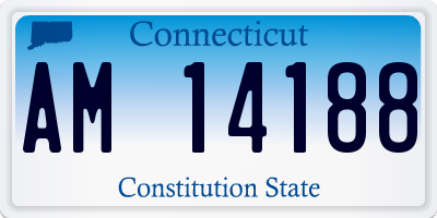 CT license plate AM14188