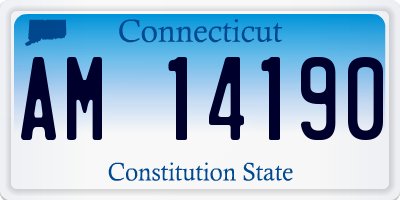 CT license plate AM14190