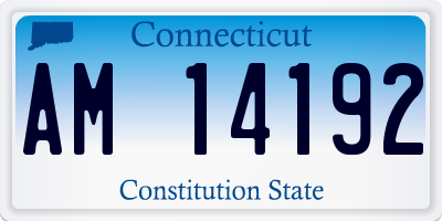 CT license plate AM14192