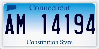 CT license plate AM14194