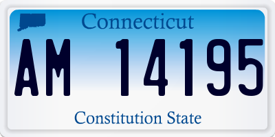 CT license plate AM14195
