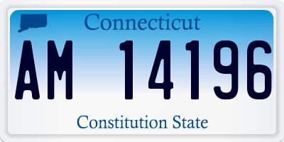 CT license plate AM14196