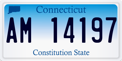 CT license plate AM14197