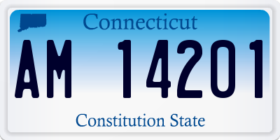 CT license plate AM14201