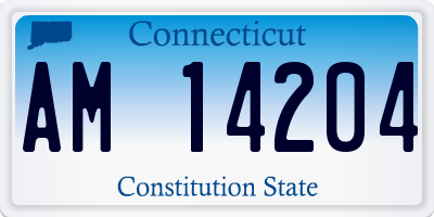 CT license plate AM14204