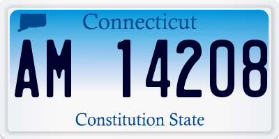 CT license plate AM14208