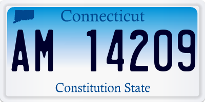 CT license plate AM14209