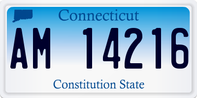CT license plate AM14216