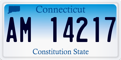 CT license plate AM14217
