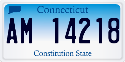 CT license plate AM14218