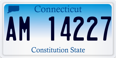 CT license plate AM14227