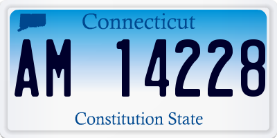 CT license plate AM14228