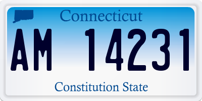 CT license plate AM14231
