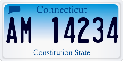CT license plate AM14234
