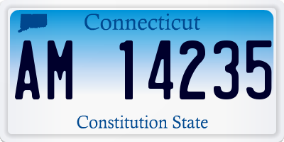 CT license plate AM14235