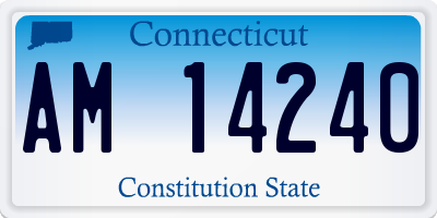CT license plate AM14240