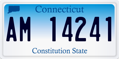 CT license plate AM14241