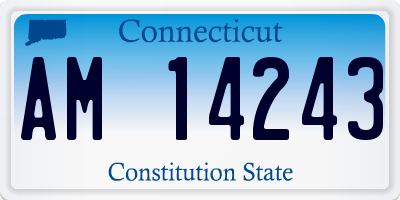 CT license plate AM14243