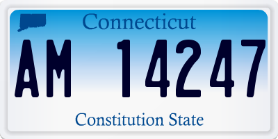 CT license plate AM14247