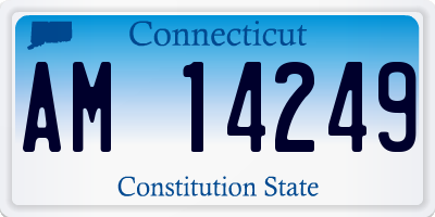 CT license plate AM14249