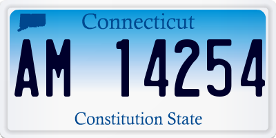 CT license plate AM14254