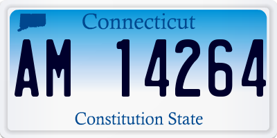 CT license plate AM14264