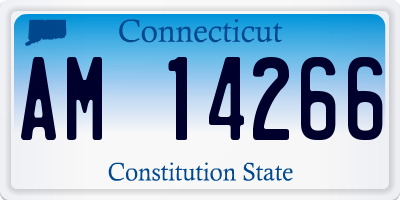CT license plate AM14266