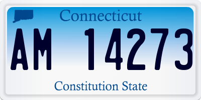 CT license plate AM14273