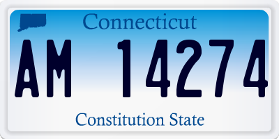 CT license plate AM14274