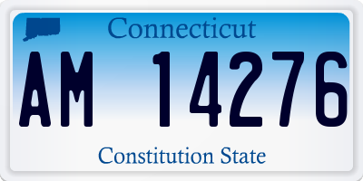 CT license plate AM14276
