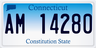 CT license plate AM14280