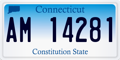 CT license plate AM14281