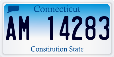 CT license plate AM14283