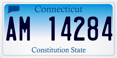 CT license plate AM14284