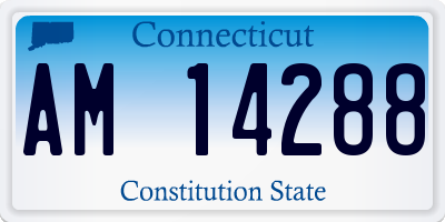 CT license plate AM14288