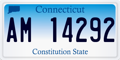 CT license plate AM14292
