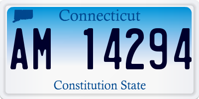 CT license plate AM14294