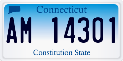 CT license plate AM14301