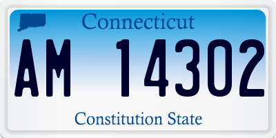 CT license plate AM14302