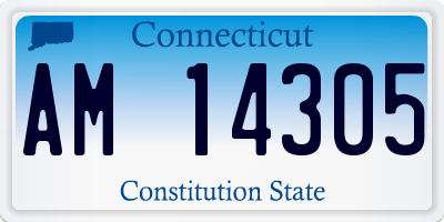 CT license plate AM14305